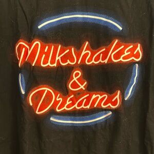 Vintage T shirt 1950’s Style Neon Diner Milkshakes and Dreams